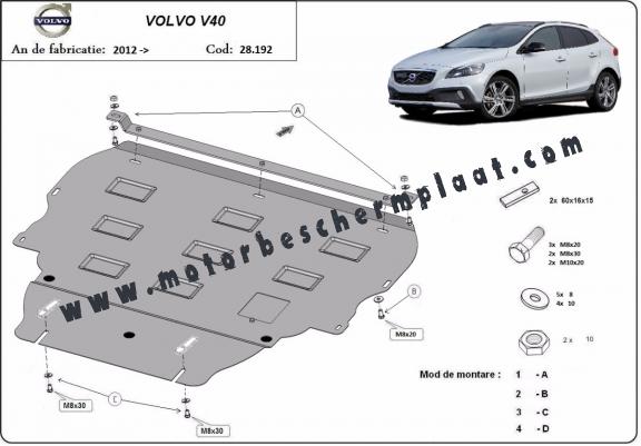 Motor, Versnellingsbak en Radiator Beschermplaat voor Volvo V40