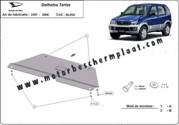 Versnellingsbak Beschermplaat voor Daihatsu Terios