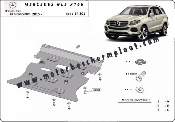 Motor en Versnellingsbak Beschermplaat voor Mercedes GL X166