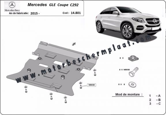 Motor en Versnellingsbak Beschermplaat voor Mercedes GLE Coupe C292