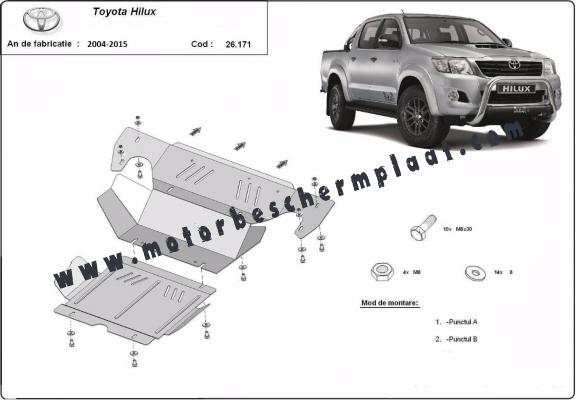 Motor en Radiator Beschermplaat voor Toyota Hilux