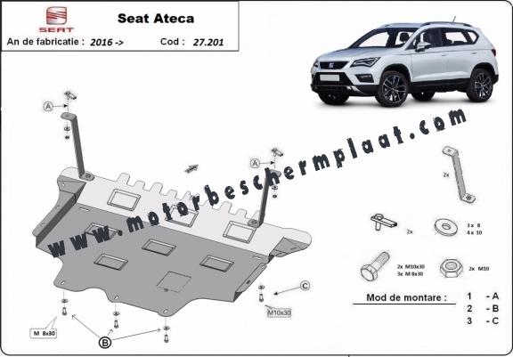 Motor, Versnellingsbak en Radiator Beschermplaat voor Seat Ateca