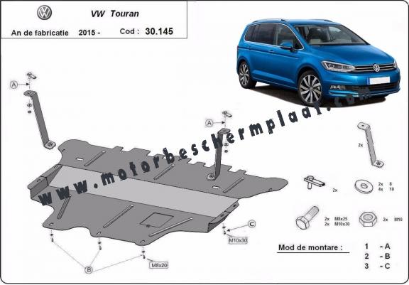 Motor, Versnellingsbak en Radiator Beschermplaat voor VW Touran - handmatige versnellingen