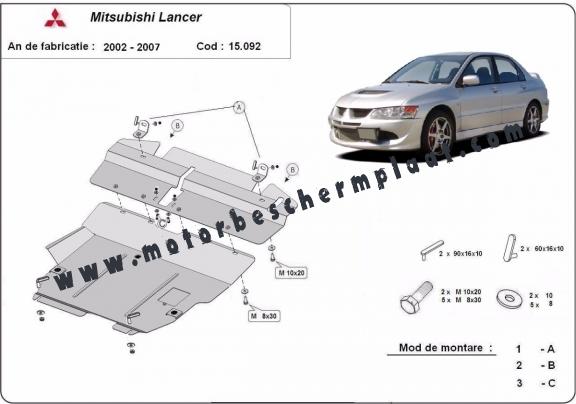 Motor, Versnellingsbak en Radiator Beschermplaat voor Mitsubishi Lancer