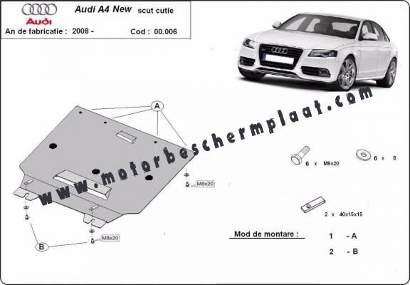 Versnellingsbak Beschermplaat voor Audi A4 4 B8