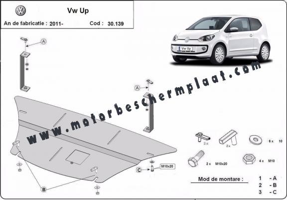 Motor en Versnellingsbak Beschermplaat voor VW Up