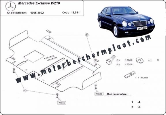 Motor Beschermplaat voor Mercedes E-Classe W210