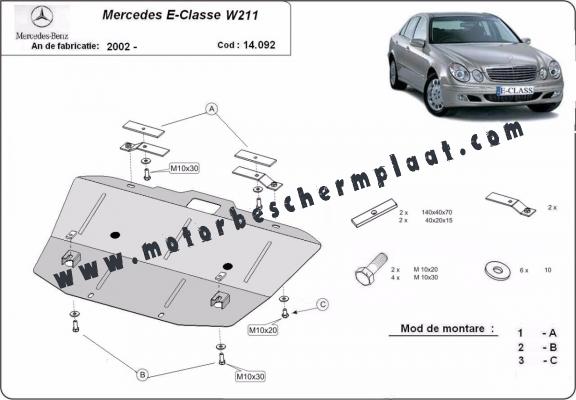 Motor en Radiator Beschermplaat voor Mercedes E-Classe W211