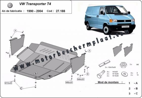 Motor en Versnellingsbak Beschermplaat voor VW Transporter T4