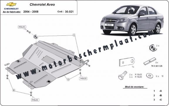 Motor, Versnellingsbak en Radiator Beschermplaat voor Chevrolet Aveo