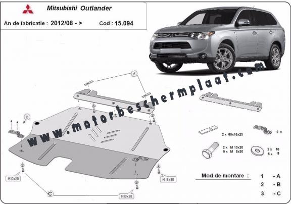 Motor en Versnellingsbak Beschermplaat voor Mitsubishi Outlander