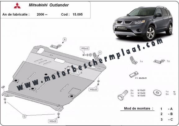 Motor, Versnellingsbak en Radiator Beschermplaat voor Mitsubishi Outlander