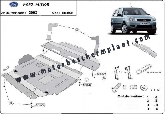 Motor, Versnellingsbak en Radiator Beschermplaat voor Ford Fusion