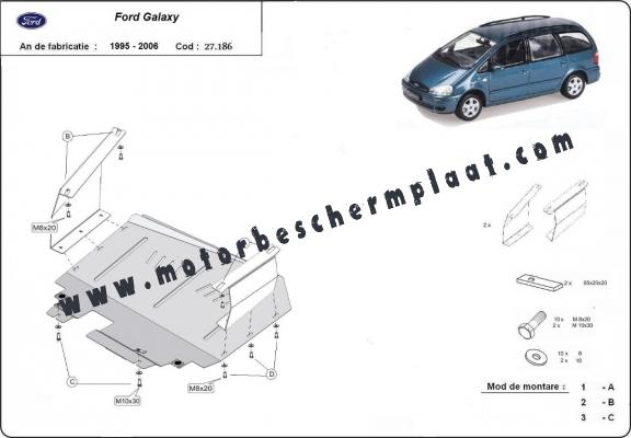 Motor, Versnellingsbak en Radiator Beschermplaat voor Ford Galaxy 1