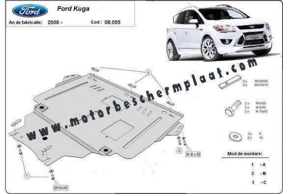 Motor, Versnellingsbak en Radiator Beschermplaat voor Ford Kuga