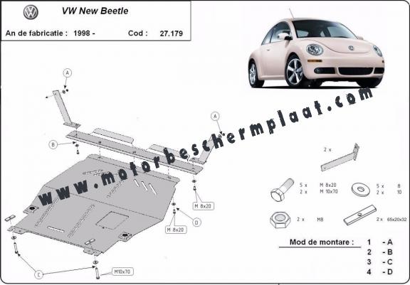 Motor en Versnellingsbak Beschermplaat voor Volkswagen New Beetle