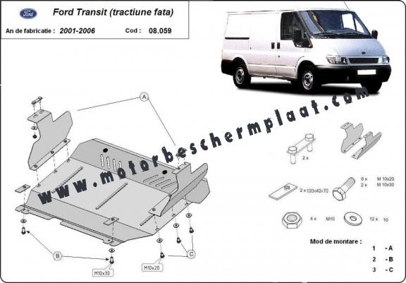 Motor en Versnellingsbak Beschermplaat voor Ford Transit - FWD