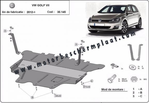 Motor en Versnellingsbak Beschermplaat voor VW Golf 7 - handmatige versnellingen