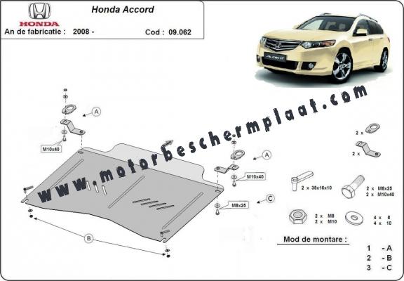 Motor, Versnellingsbak en Radiator Beschermplaat voor Honda Accord