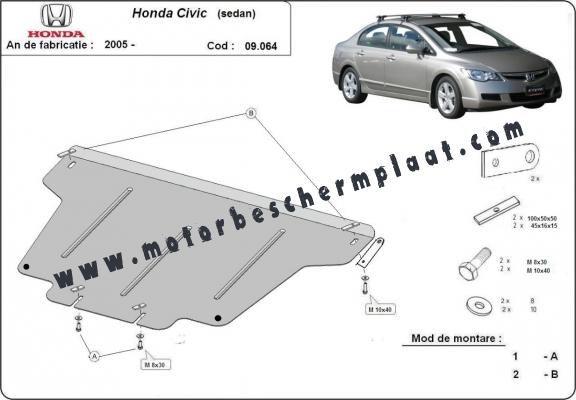 Motor en Versnellingsbak Beschermplaat voor Honda Civic (berlin)