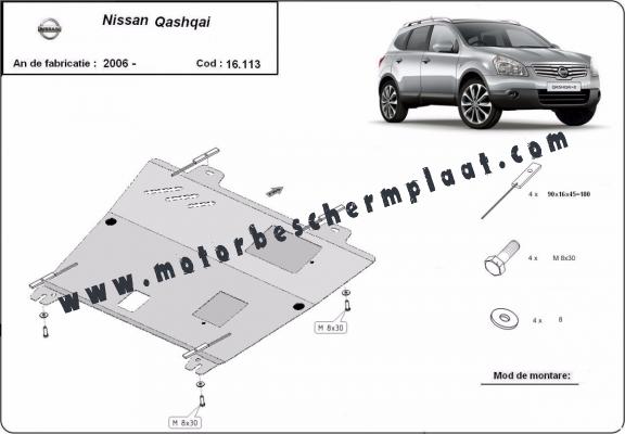 Motor, Versnellingsbak en Radiator Beschermplaat voor Nissan Qashqai