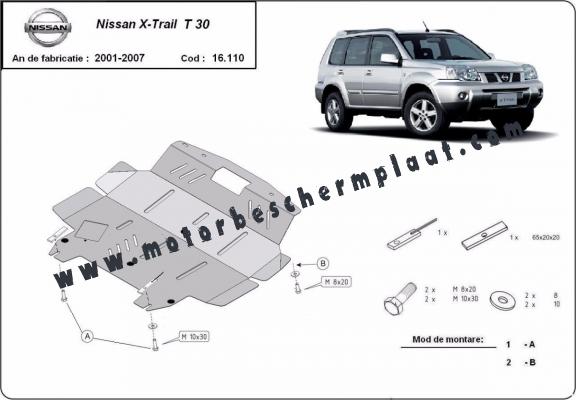 Motor, Versnellingsbak en Radiator Beschermplaat voor Nissan X-Trail T30
