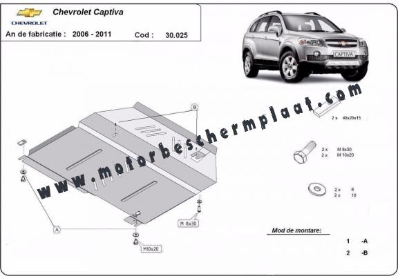 Motor, Versnellingsbak en Radiator Beschermplaat voor Chevrolet Captiva