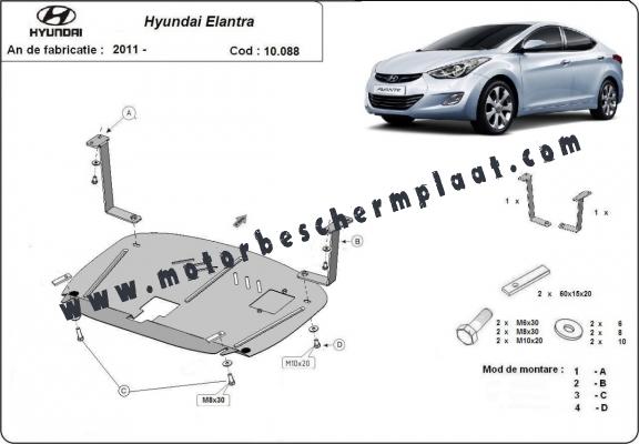 Motor en Versnellingsbak Beschermplaat voor Hyundai Elantra 2