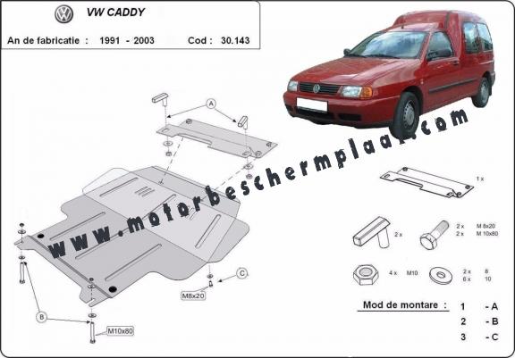 Motor en Versnellingsbak Beschermplaat voor Volkswagen Caddy