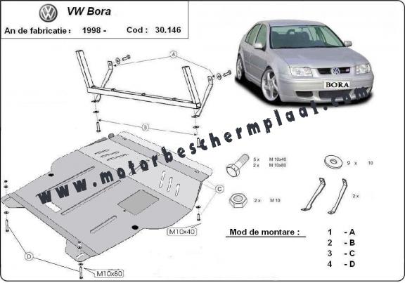 Motor en Versnellingsbak Beschermplaat voor VW Bora