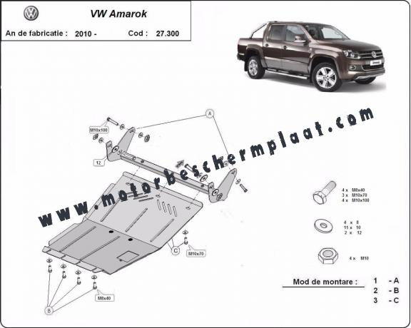 Motor Beschermplaat voor Volkswagen Amarok