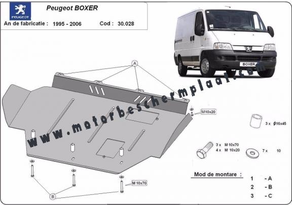 Motor en Versnellingsbak Beschermplaat voor Peugeot Boxer