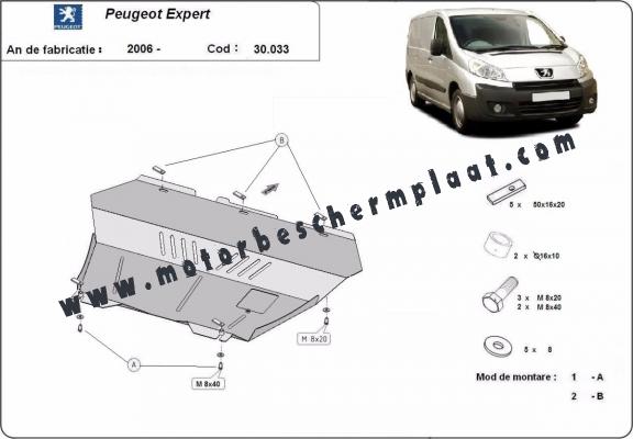 Motor, Versnellingsbak en Radiator Beschermplaat voor Peugeot Expert