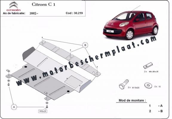 Motor en Versnellingsbak Beschermplaat voor Citroen C 1