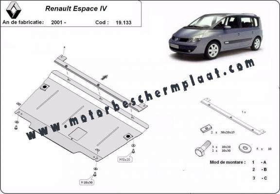 Motor en Versnellingsbak Beschermplaat voor Renault Espace 4