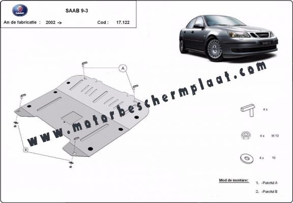 Motor en Versnellingsbak Beschermplaat voor Saab 9-3