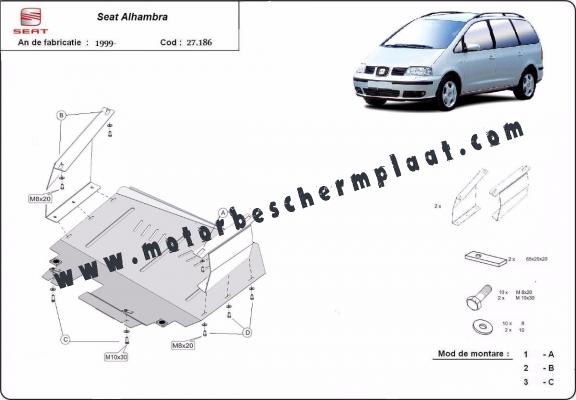 Motor en Versnellingsbak Beschermplaat voor Seat Alhambra