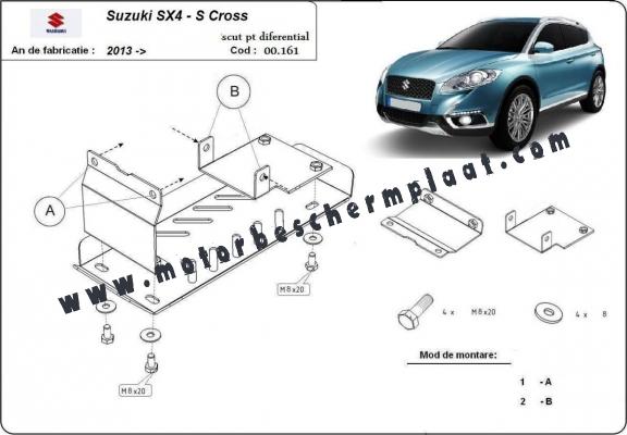 Differentieel Beschermplaat voor Suzuki S-Cross - 4WD