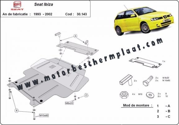 Motor en Versnellingsbak Beschermplaat voor Seat Ibiza