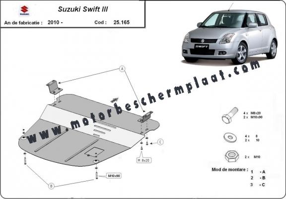Motor en Versnellingsbak Beschermplaat voor Suzuki Swift 3