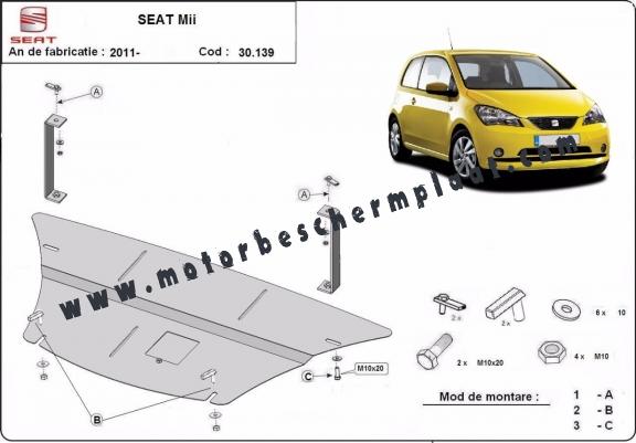 Motor en Versnellingsbak Beschermplaat voor Seat Mii