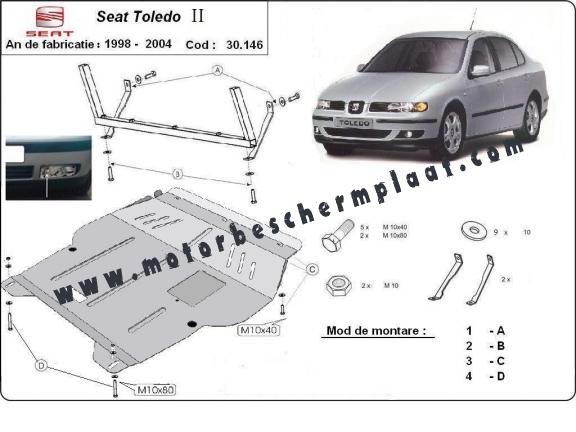 Motor, Versnellingsbak en Radiator Beschermplaat voor Seat Toledo 2