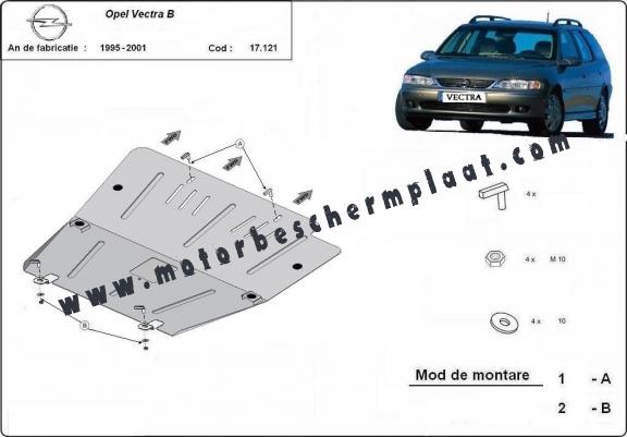 Motor, Versnellingsbak en Radiator Beschermplaat voor Opel Vectra B