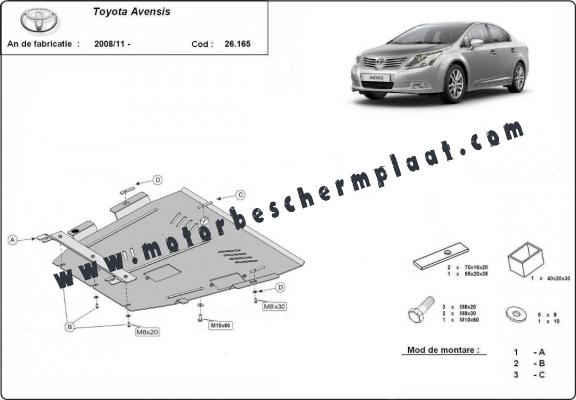 Motor Beschermplaat voor Toyota Avensis