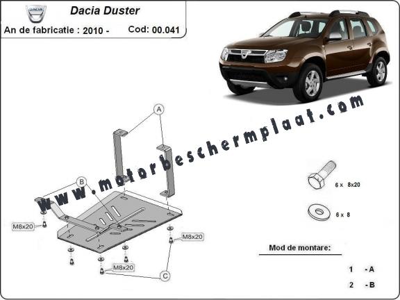 Differentieel Beschermplaat voor Dacia Duster