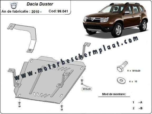 Brandstoftank Beschermplaat voor Dacia Duster