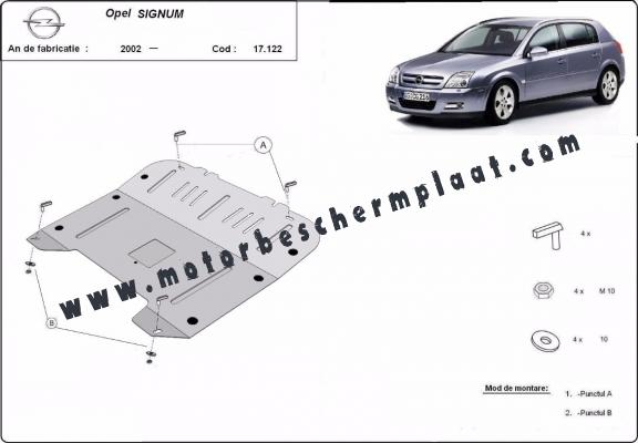 Motor, Versnellingsbak en Radiator Beschermplaat voor Opel Signum