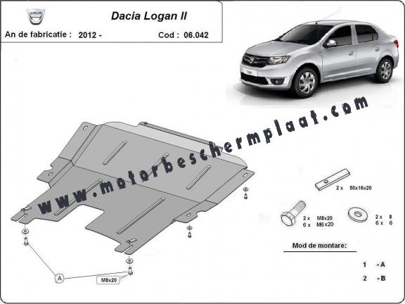 Motor en Versnellingsbak Beschermplaat voor Dacia Logan 2