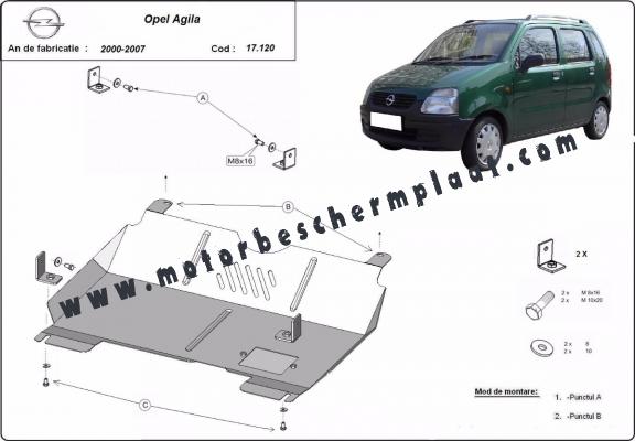 Motor en Versnellingsbak Beschermplaat voor Opel Agila (H00)