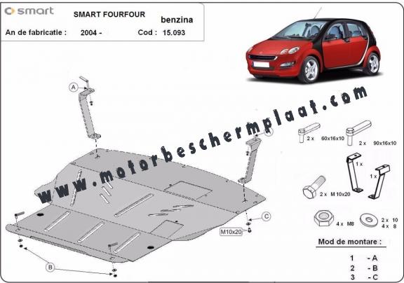 Motor en Versnellingsbak Beschermplaat voor Smart FourFour